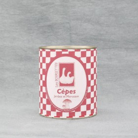 Cèpes cuisinés en conserve de 460g à réchauffer pour accompagner vos omelettes pour 4 personnes - Les Bouriettes