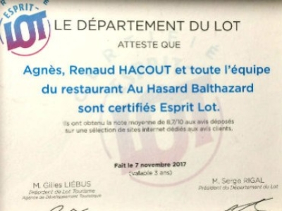 Au Hasard Balthazar certifié Esprit Lot