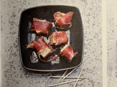 Bouchées de jambon cru et foie gras