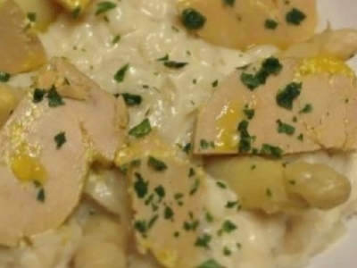 Risotto aux asperges et au foie gras